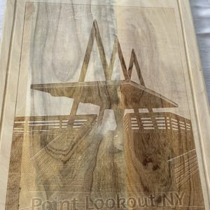 Custom Wood Cutting Board Point Lookout by Jodi Stout