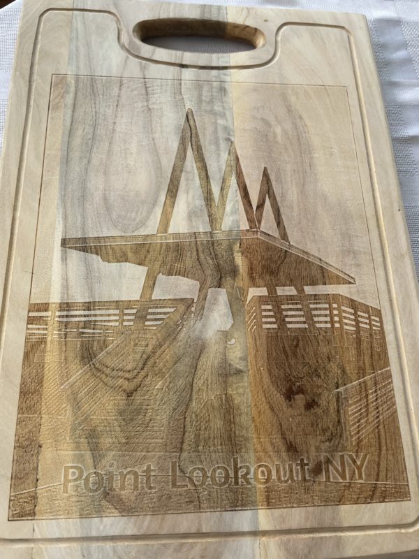 Custom Wood Cutting Board Point Lookout by Jodi Stout